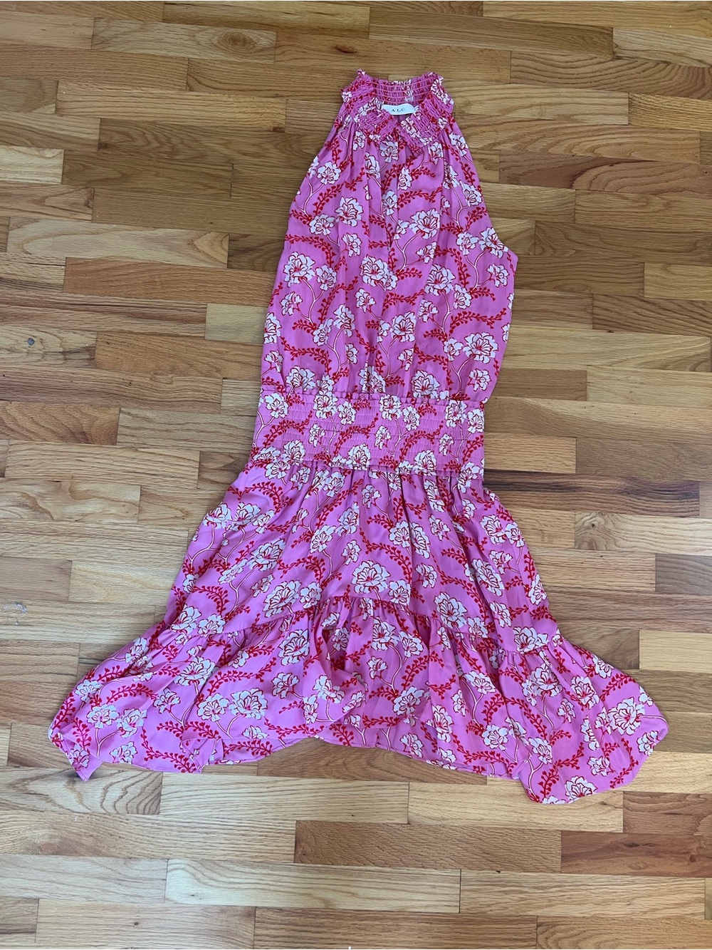 A.L.C. Pink Floral High-Low Dress